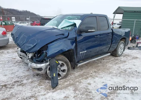 2021 Ram 1500 Big Horn 4X4 6'4 Box из США, поврежденный, VIN 1C6SRFBT7MN799350